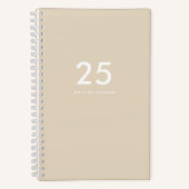 Girly Classy Naam Beige Notitieboek (Voorkant)