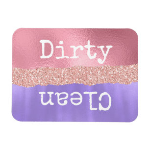Girly Clean Dirty Dishwasher Magnet Magneet