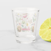 Girly Colorful Beach Relax Shot Glas (Achterkant)