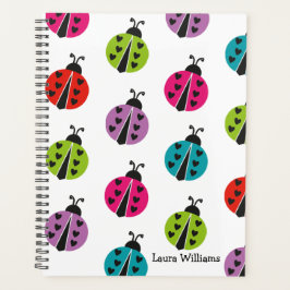 Girly Colorful Ladybug Persoonlijk Planner