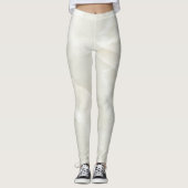 Girly Cool Modern White Marble Texture Leggings (Voorkant)