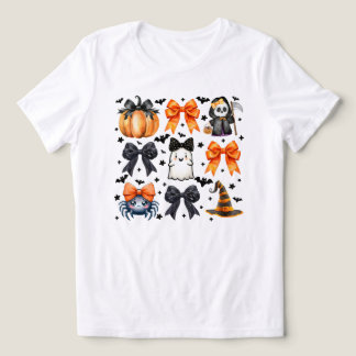 Girly Coquette Schattige Halloween Bow Tri-Blend Shirt
