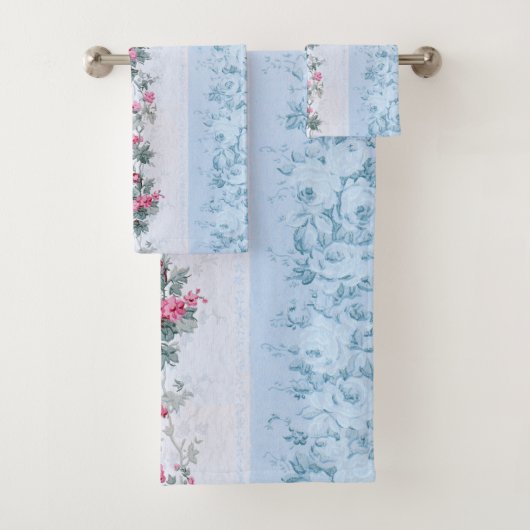 Girly Cottage Chic Rose rose et bleu (En situation)