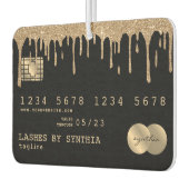 girly credit card style gold drips lashes makeup luchtverfrisser (Links)