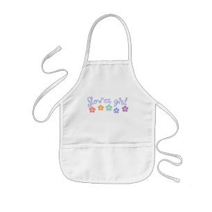 Girly-Cue Bloemenmeisje Kinder Schort