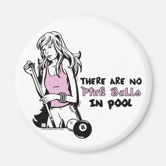 Girly Cue Magneet (Voorkant)