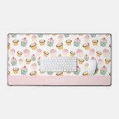 Girly Cupcake Prénom personnalisé (Clavier et souris)
