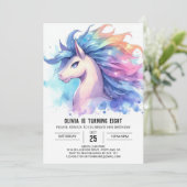 Girly Custom Horse Verjaardag Kaart (Staand voorkant)