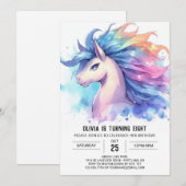 Girly Custom Horse Verjaardag Kaart (Voorkant / Achterkant)