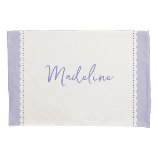 Girly Custom Lavendel & Creme Kussensloop (Voorkant)