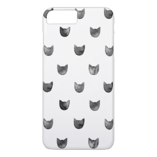Girly Cute Cat Pattern iPhone 8 Plus / 7 Plus Hoesje