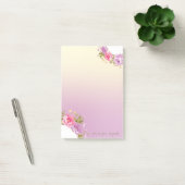 Girly Cute Stylish Floral - Gepersonaliseerd Post-it® Notes (Kantoor)