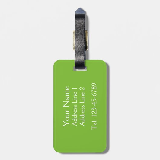 Girly Damask Monogram Bagagelabel (Achterkant verticaal)