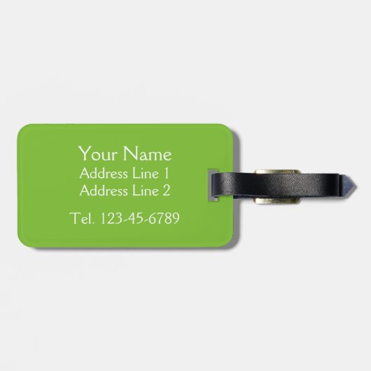 Girly Damask Monogram Bagagelabel (Achterkant horizontaal)