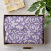 Girly Damask paars & white Swirly Tissuepapier (Geschenk)