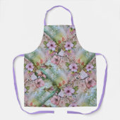 Girly  Decoupage Geïnspireerd Bloemen Schort (Voorkant)