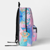 Girly design featuring cute mermaid pink and blue bedrukte rugzak (Links)