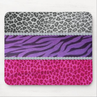 Girly Diamond Animal Print Muismat