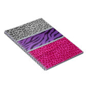 Girly Diamond Animal Print Notitieboek (Rechterzijde)