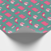 Girly dingen blauwgroen inpakpapier (Hoek)