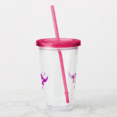 Girly Dinosaur Glitter Personalize Acryltumbler Acryl Drinkbeker (Links)
