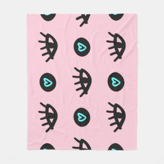 Girly Doodle: Ogen Harten Naadloos. Fleece Deken