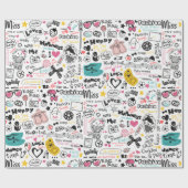 Girly Doodles Cadeaupapier (Vlak)