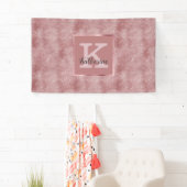 Girly Dusty Roos Gold Glam Sparkle Monogram Naam Spandoek (Insitu)