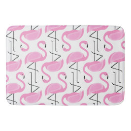 Girly Eenvoudig Modern Roze Flamingo patroon Badmat
