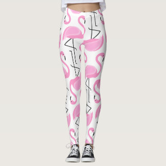 Girly Eenvoudig Modern Roze Flamingo patroon Leggings