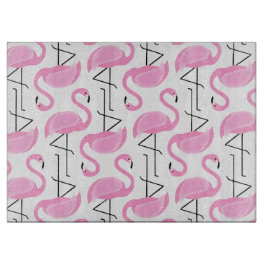 Girly Eenvoudig Modern Roze Flamingo patroon Snijplank