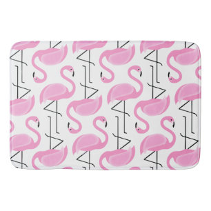 Girly Eenvoudig Modern Tropisch Roze Flamingo patr Badmat
