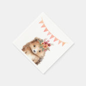 Girly egel, kinderen jarig servet (Hoek)