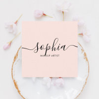 Girly Elegant Calligraphy Blush Pink