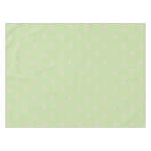 Girly Elegant Green & Pink Bow Pattern Spring Tafelkleed (Voorkant (Horizontaal))