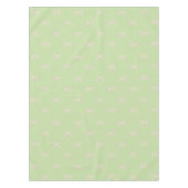 Girly Elegant Green & Pink Bow Pattern Spring Tafelkleed (Voorkant)
