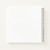 Girly Elegant Pink Waterverf Monogram Sketchbook Notitieboek (Achterkant)