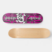Girly Emo Skull Skateboard (Horizontaal)