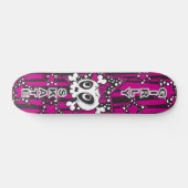 Girly Emo Skull Skateboard (Horizontaal)