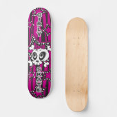 Girly Emo Skull Skateboard (Voorkant)