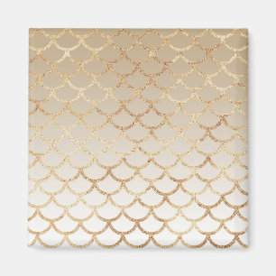Girly en Glam Ombre Gold Mermaid Glitter Sparkles Magneet