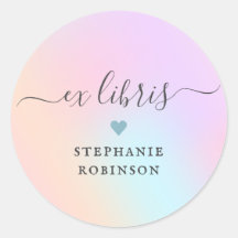 Girly ex libris bookplate stickers boek label