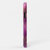 Girly Faux Glitter Paars en Gold Mermaid Pattern Case-Mate iPhone Case (Achterkant/rechts)