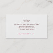 Girly Faux Gold Leaf Circles Roze Visitekaartje (Achterkant)