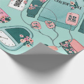 Girly Fitness Pattern Cadeaupapier (Hoek)