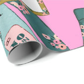 Girly Fitness Pattern Cadeaupapier (Rol Hoek)