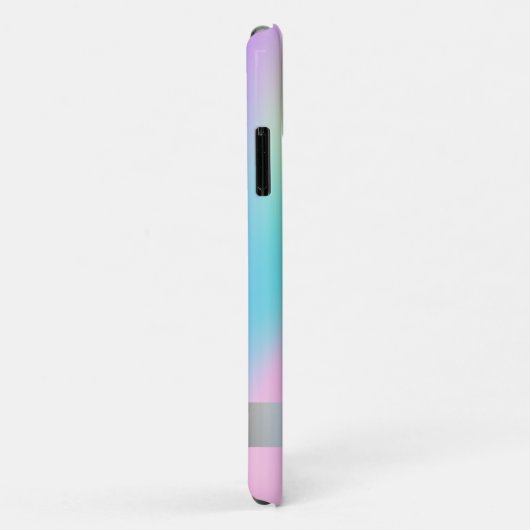 Girly Flamingo Holographic Ombre Case-Mate iPhone Case (Achterkant/rechts)
