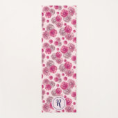 Girly Floral met moderne pastelbloemen gym Yogamat (Voorkant)