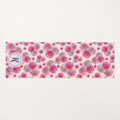 Girly Floral met moderne pastelbloemen gym Yogamat (Voorkant (horizontaal))