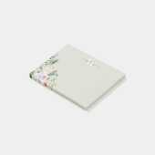 Girly Floral Monogram Greenery Post-It Notes (Schuin)